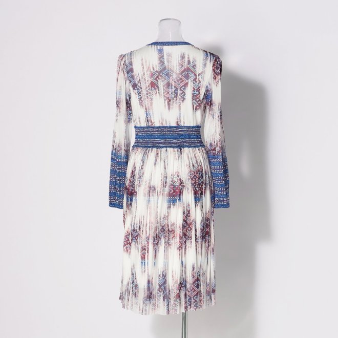 Washed out brocade print net ドレス 詳細画像 白系マルチ 3