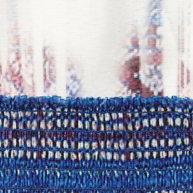 Washed out brocade print net ドレス 詳細画像 白系マルチ 6