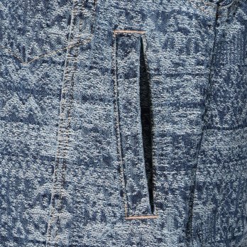 Tie dye stripy jacquard denim ジャケット 詳細画像