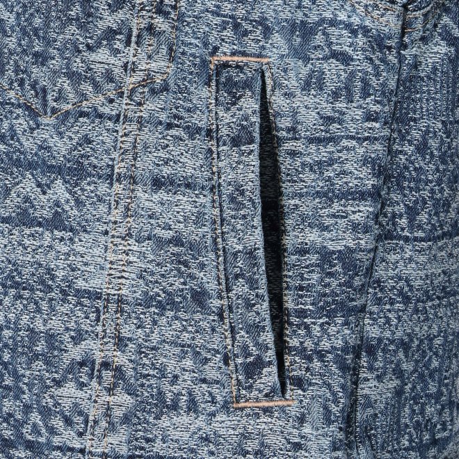 Tie dye stripy jacquard denim ジャケット 詳細画像 ライトブルー 4