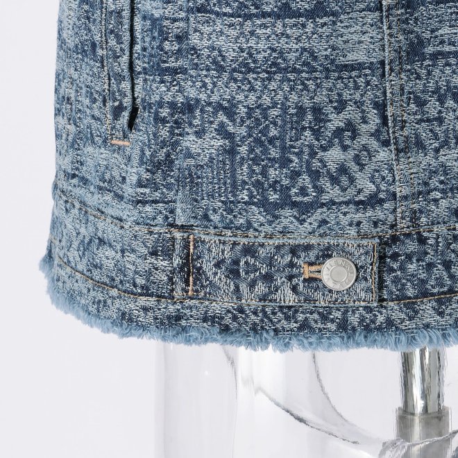 Tie dye stripy jacquard denim ジャケット 詳細画像 ライトブルー 5