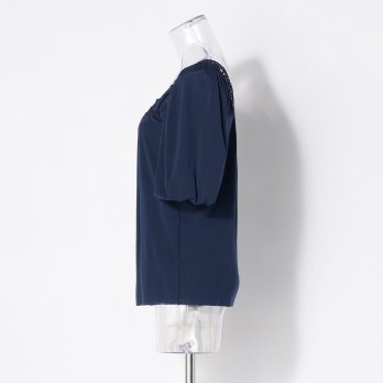 【COMING SOON】Solid netting ブラウス 詳細画像