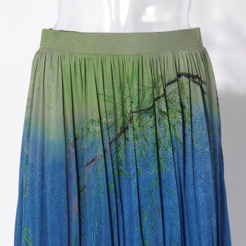【COMING SOON】Gold fish printed on stretch net スカート 詳細画像