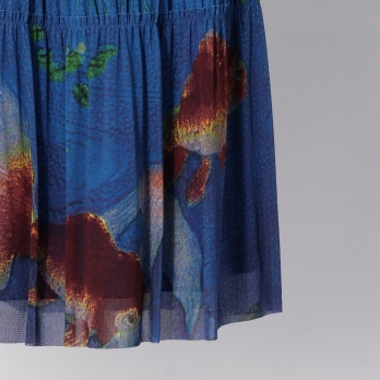【COMING SOON】Gold fish printed on stretch net スカート 詳細画像