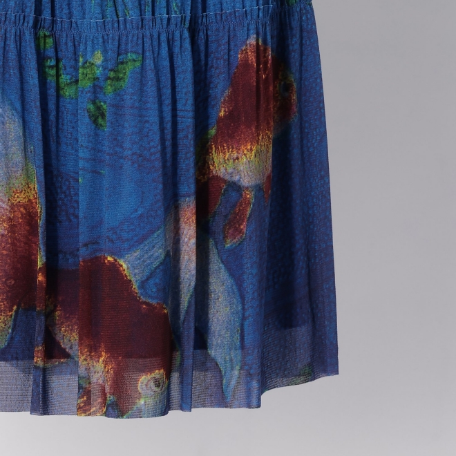 【COMING SOON】Gold fish printed on stretch net スカート 詳細画像 ブルー系マルチ 9