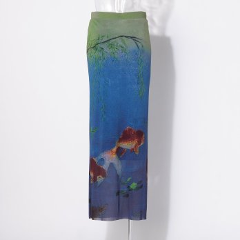 【COMING SOON】Gold fish printed on stretch net スカート 詳細画像