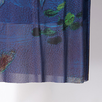 【COMING SOON】Gold fish printed on stretch net ドレス 詳細画像