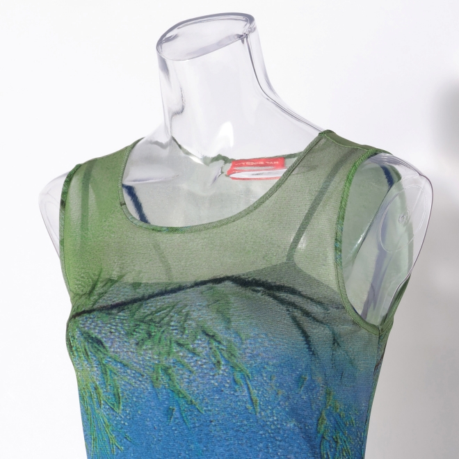 【COMING SOON】Gold fish printed on stretch net ドレス 詳細画像 ブルー系マルチ 5