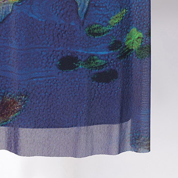 【COMING SOON】Gold fish printed on stretch net ドレス 詳細画像