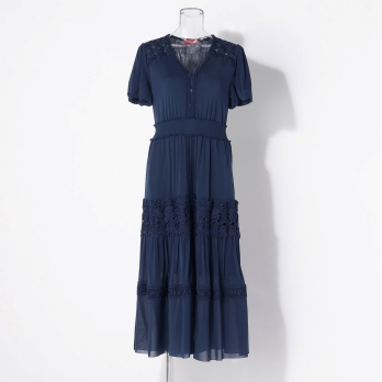 【COMING SOON】Solid netting ドレス