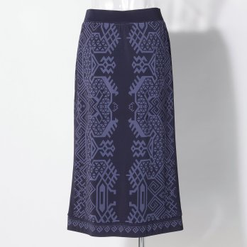 Dragon motif print stretch net スカート 詳細画像