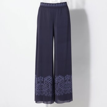 Dragon motif print stretch net パンツ