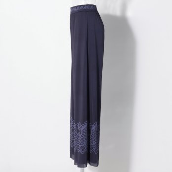 Dragon motif print stretch net パンツ 詳細画像