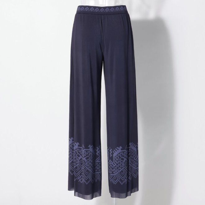 Dragon motif print stretch net パンツ 詳細画像 ネイビー 3