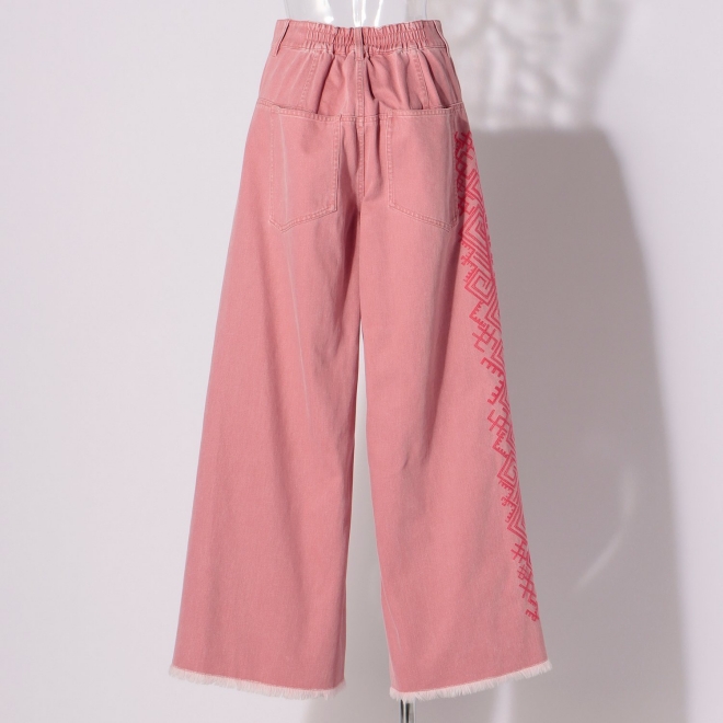 Dragon embroidery on denim パンツ 詳細画像 ライトピンク 6