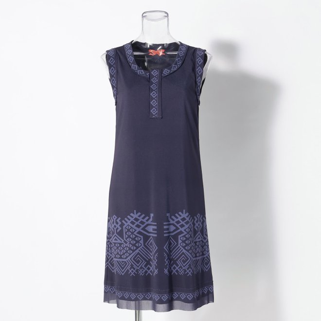 【COMING SOON】Dragon motif print stretch net ドレス
