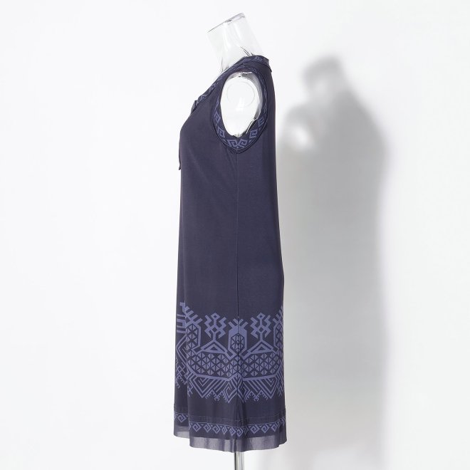 Dragon motif print stretch net ドレス 詳細画像 ネイビー 2