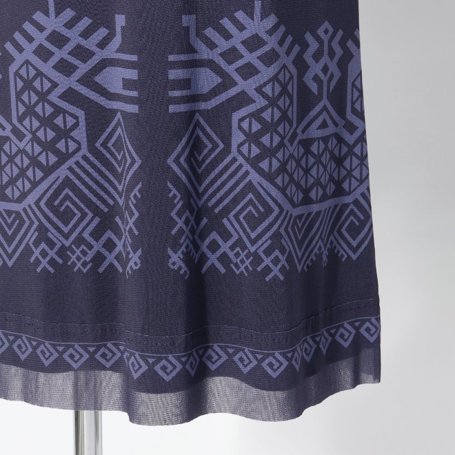 Dragon motif print stretch net ドレス 詳細画像 ネイビー 5
