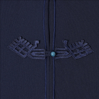 Dragon embroidery motif on stretch net ドレス 詳細画像