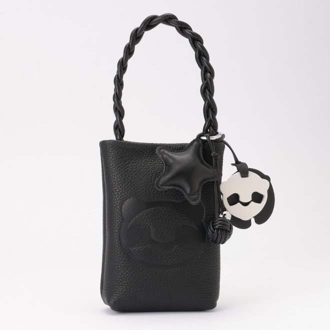 Leather phone bag + Key chain 詳細画像 ブラック 1