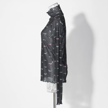 〈新色〉【まとう化粧品 HADA WEAR】TULLE HIGH NECK ブラウス 詳細画像