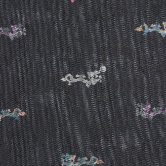 〈新色〉【まとう化粧品 HADA WEAR】TULLE HIGH NECK ブラウス 詳細画像 黒系マルチ 6