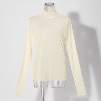 〈新色〉【まとう化粧品 HADA WEAR】TULLE HIGH NECK ブラウス 詳細画像