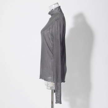 〈新色〉【まとう化粧品 HADA WEAR】TULLE HIGH NECK ブラウス 詳細画像