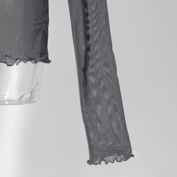 〈新色〉【まとう化粧品 HADA WEAR】TULLE HIGH NECK ブラウス 詳細画像