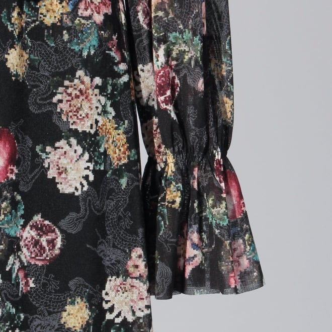 【COMING SOON】Pomegranate dragon print ドレス 詳細画像 黒系マルチ 6
