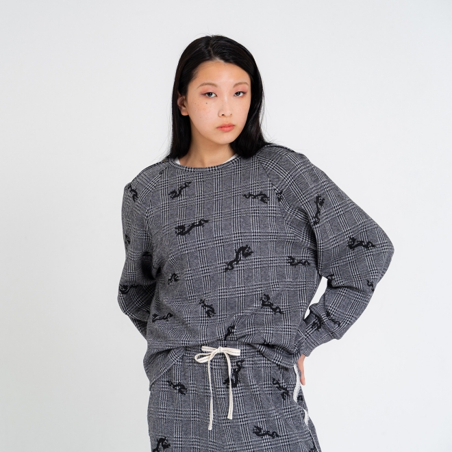 【COMING SOON】Phantom dragon jacquard プルオーバー 詳細画像 ブラック 1