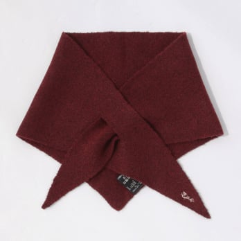 Triangle knit scarf with mini dragon embroidery 詳細画像