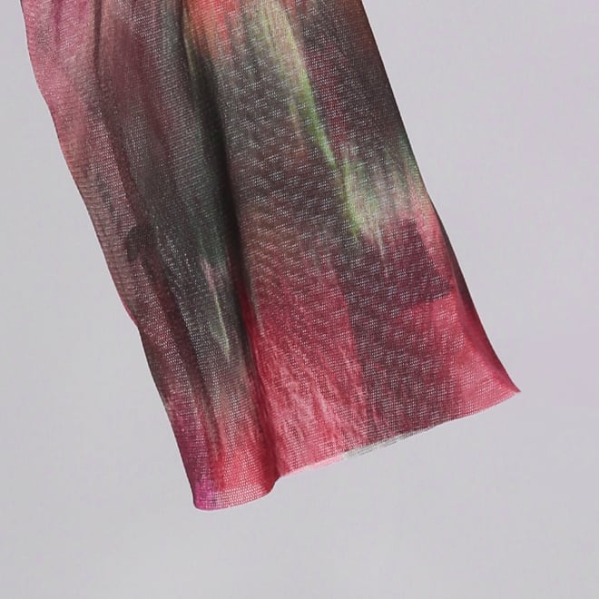 【COMING SOON】Watercolor print net ブラウス 詳細画像 赤系マルチ 5