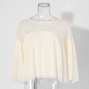 【COMING SOON】Solid air net ブラウス