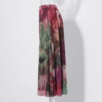 Watercolor print net パンツ 詳細画像