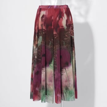 Watercolor print net パンツ 詳細画像