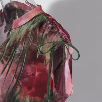 【COMING SOON】Watercolor print net ドレス 詳細画像