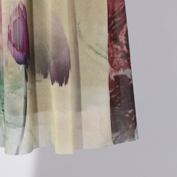 【COMING SOON】Watercolor print net ドレス 詳細画像