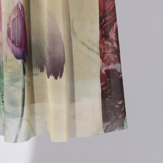 【COMING SOON】Watercolor print net ドレス 詳細画像 赤系マルチ 8