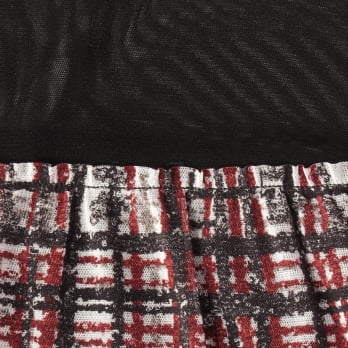 【COMING SOON】Plaid dragon print netting ブラウス 詳細画像