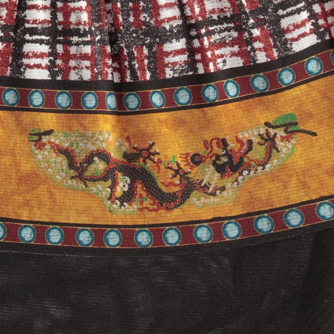 Plaid dragon print netting ブラウス 詳細画像 黒系マルチ 9