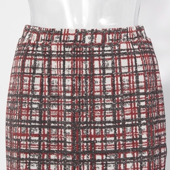 Plaid dragon print netting スカート 詳細画像