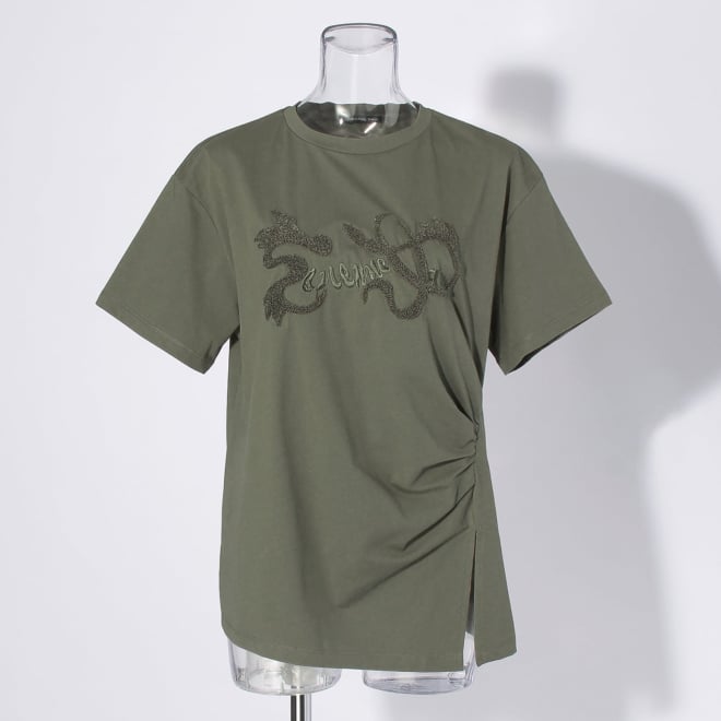 【COMING SOON】New dragon logo embroidery Tシャツ 詳細画像 カーキ 1
