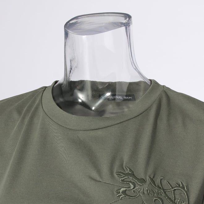 【COMING SOON】New dragon logo embroidery Tシャツ 詳細画像 カーキ 4