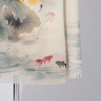 【COMING SOON】Lotus with goldfish print スカート 詳細画像