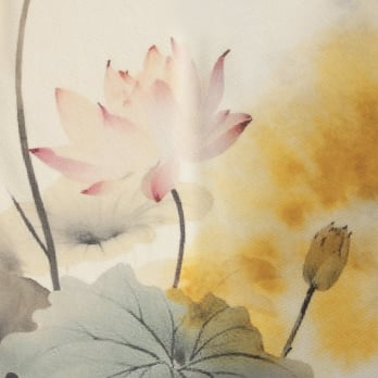 【COMING SOON】Lotus with goldfish print スカート 詳細画像