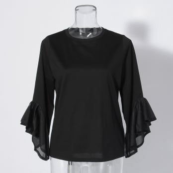 【COMING SOON】Sheer cuff top プルオーバー 詳細画像