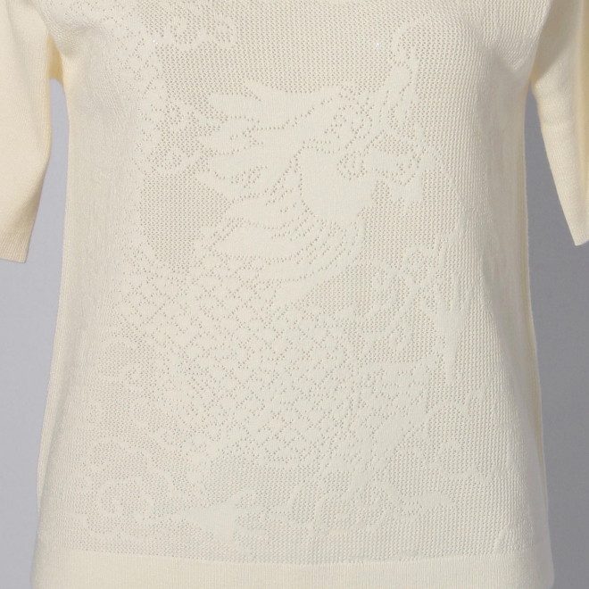 【COMING SOON】Dragon jacquard ニット 詳細画像 ホワイト 2