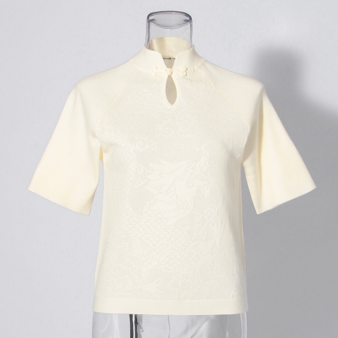 Dragon jacquard ニット 詳細画像 ホワイト 5