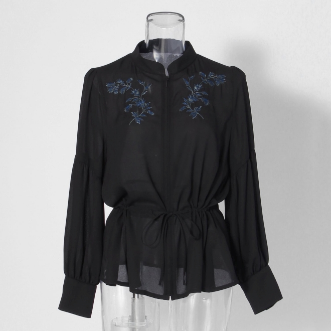 【COMING SOON】Gentian embroidery ブラウス 詳細画像 ブラック 1